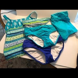 Land’s End Turquoise bikini bottoms size 8 NEW